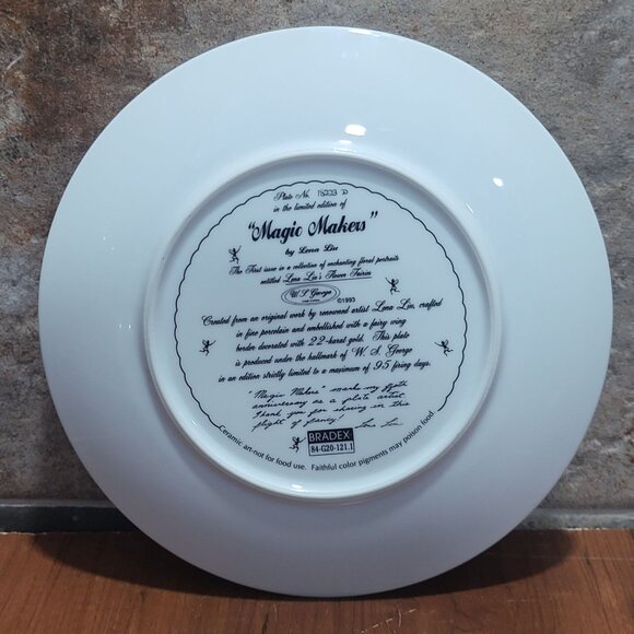 Bradford Exchange 1993 Lena Liu Flower Fairies Magic Makers Collector Plate #182 - Picture 3 of 11